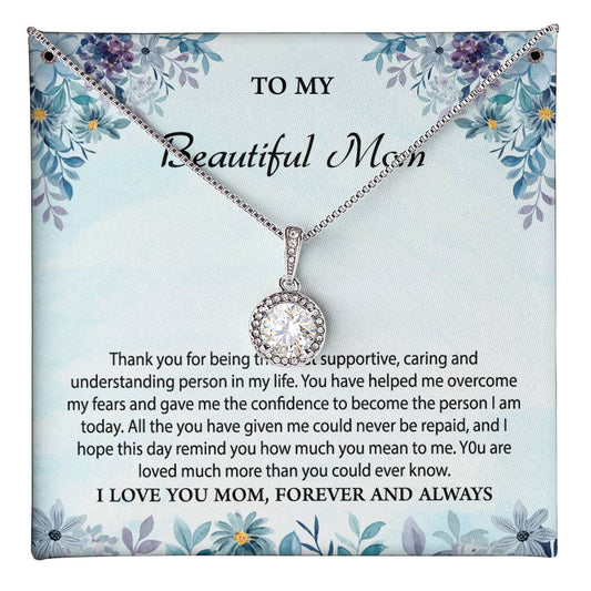 To My Beautiful Mom Necklace